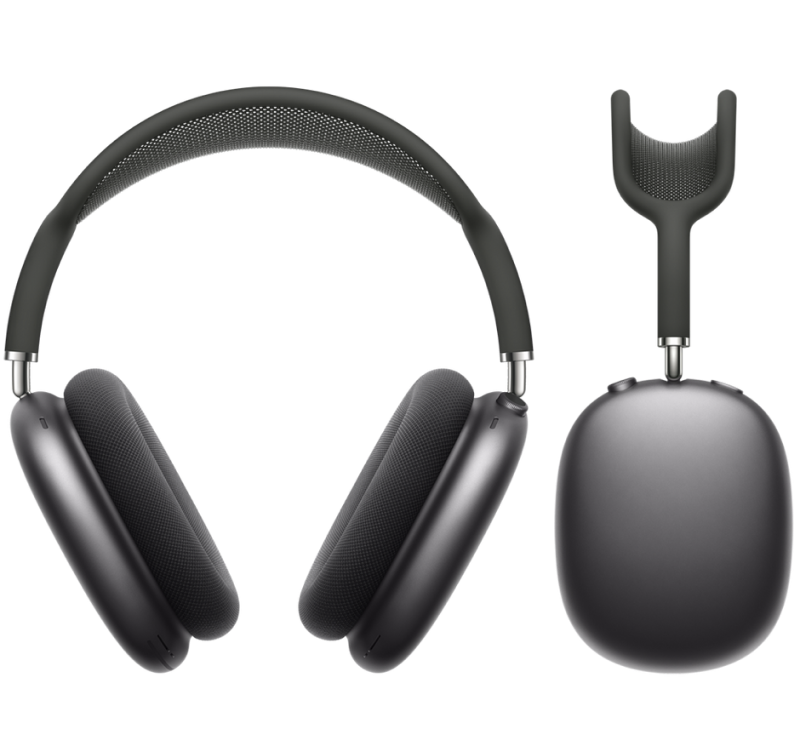 black headphones