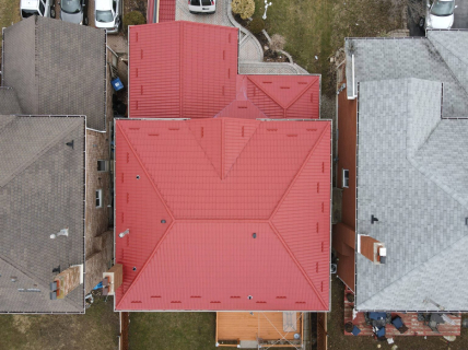 red roof from vertical side